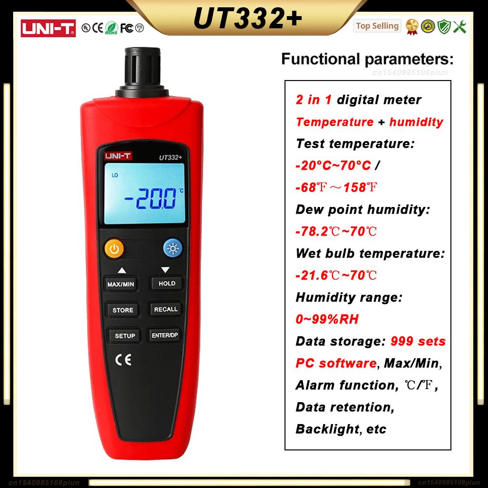 UNI-T Thermometer Digital UT306S UT306C UT320D UT320T UT333 UT333BT UT325F Temperature Gauge Heat Meter Professional Thermometer
