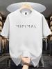 Letter Graphic T-and Kids Tshirt Men Cotton Simple Text Print Loose Oversized Basic Minimalist Daily Casual Short Sleeve Street Tops