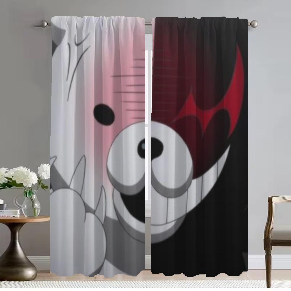 

Danganronpa - Monokuma Curtains for Living Room Curtain Home Interior Curtains 2 Pieces Partition Tulle for Bedroom Shades Child W50xH70cmx2pcs-CL