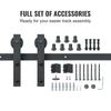 8FT Sliding Barn Door Hardware Kit, 330LBS Loading Heavy Duty Barn Door Track Kit for Single Door, Fit 3.7-4.3FT Wide and 1.3"-1.8" Thick Door Panel,