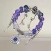 Bracciale con Perline e Ciondolo a Forma di Fiore Rosa di Cristallo Coreano e Farfalla per Donne, Catena Dolce con Perle, Gioielli Regalo per Fidanzata