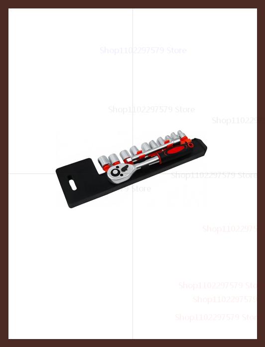 12-piece ratchet vehicle tool set socket wrench combined with multi-functional repair dimensions 4mm-24mm sleeve