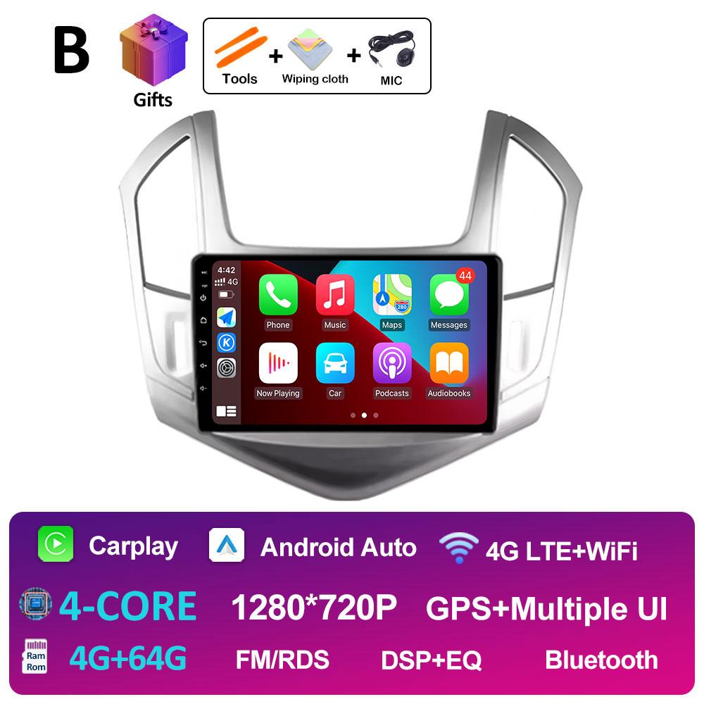 Car Video Radio Multimedia Player For Chevrolet Cruze J300 J308 2012 2013 2014 2015 Wireless Carplay Android Auto Head Unit WIFI