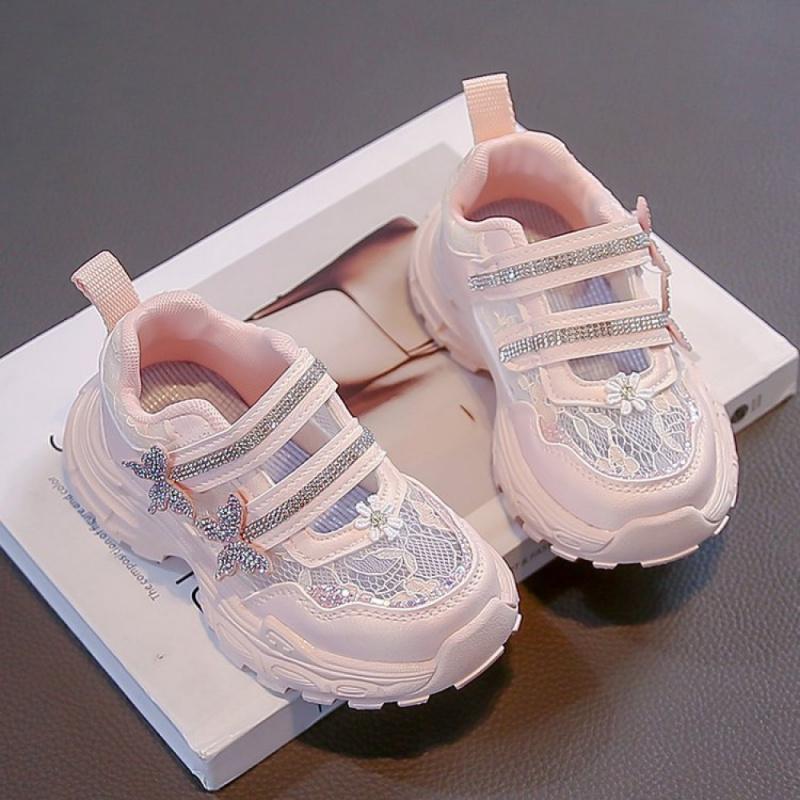 Summer Princess Sport Shoes For Girls Mesh Breathable Trend Fashion Teenager Girl's Sneakers Korean Running Footwear