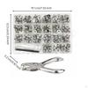 80 Sets Stainless Steel Snap Fastener Kit Includes Tools Metal Button Set Brass Press Post