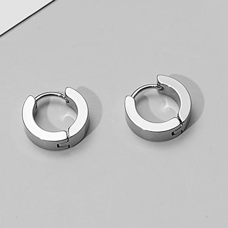 4 Pairs Punk Steel-color Stainless Steel Cross Earrings Studs For Men/Women Street Cross Punk Gothic Fake Earrings Zircon Gift