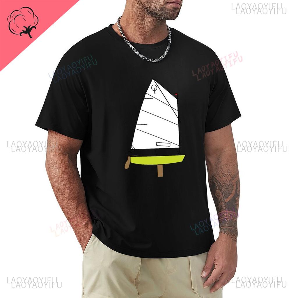 Optimist Sailing Dinghy Shortsleev Printed Tshirt Summer Vintage Clothes Anime Clothes Mens Streetwear Champion T Shirts Tops
