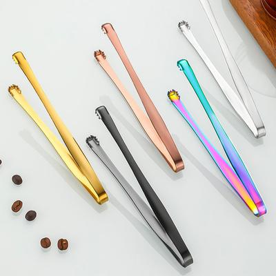 Stainless Steel Ice Cube Clip Ice Tong Bread Food BBQ Clip Barbecue Clip Ice Clamp Tool Bar Kitchen Accessories