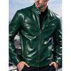 New men's stand-up collar locomotive leather jacket autumn slim-fit short PU leather jacket fashion casual jacket
