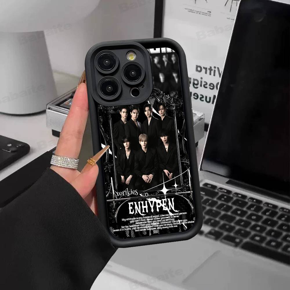 Korea E-Enhypenes Singing For IPhone 17 16 15 14 13 12 11 Pro Max Plus Phone Case Covers