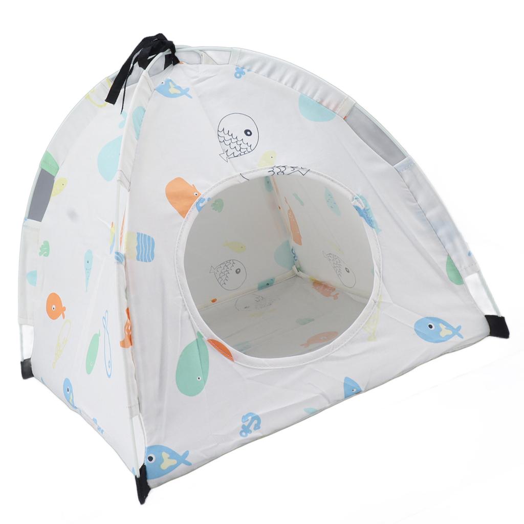 Pet Tent Cartoon Print Detachable Washable Portable Cat Tents for Cats Puppy Small Pets