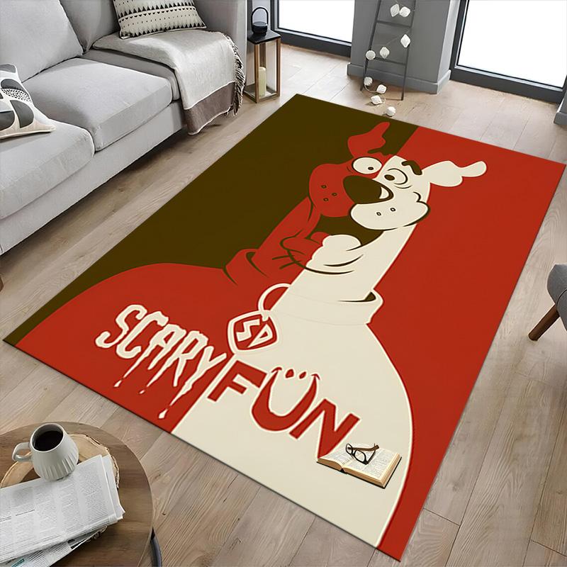 1pc Scoobydoo Mystery Night Carpet for Playroom Bedroom Living Room Sofa Home Decor,kids Game Area Rug Non-slip Floor Mat Y826115