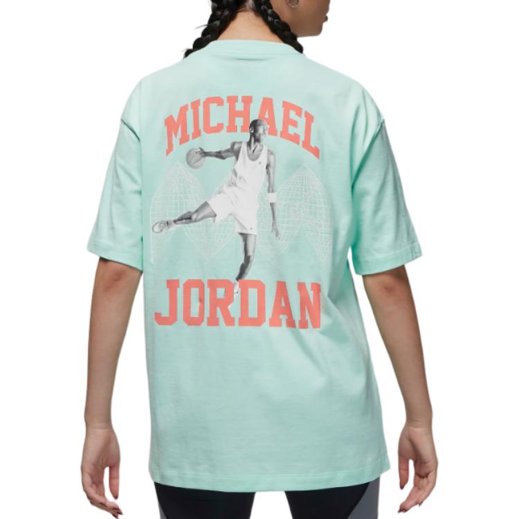 Jordan Drop Shoulder Sleeve T Shirt Women's Mint Green DO5015-379