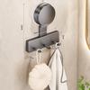Suction Cup Wall Hook Rack No Drilling ABS Waterproof 3/5 Hooks for Kitchen Bathroom Towel Utensil Storage