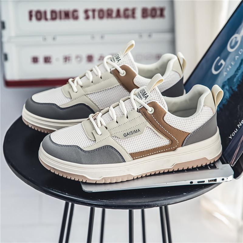 

2024 модные повседневные туфли для сноуборда, новые низкие модные мужские белые туфли, летняя сетчатая дышащая обувь без запаха для ног, мужская обувь 39