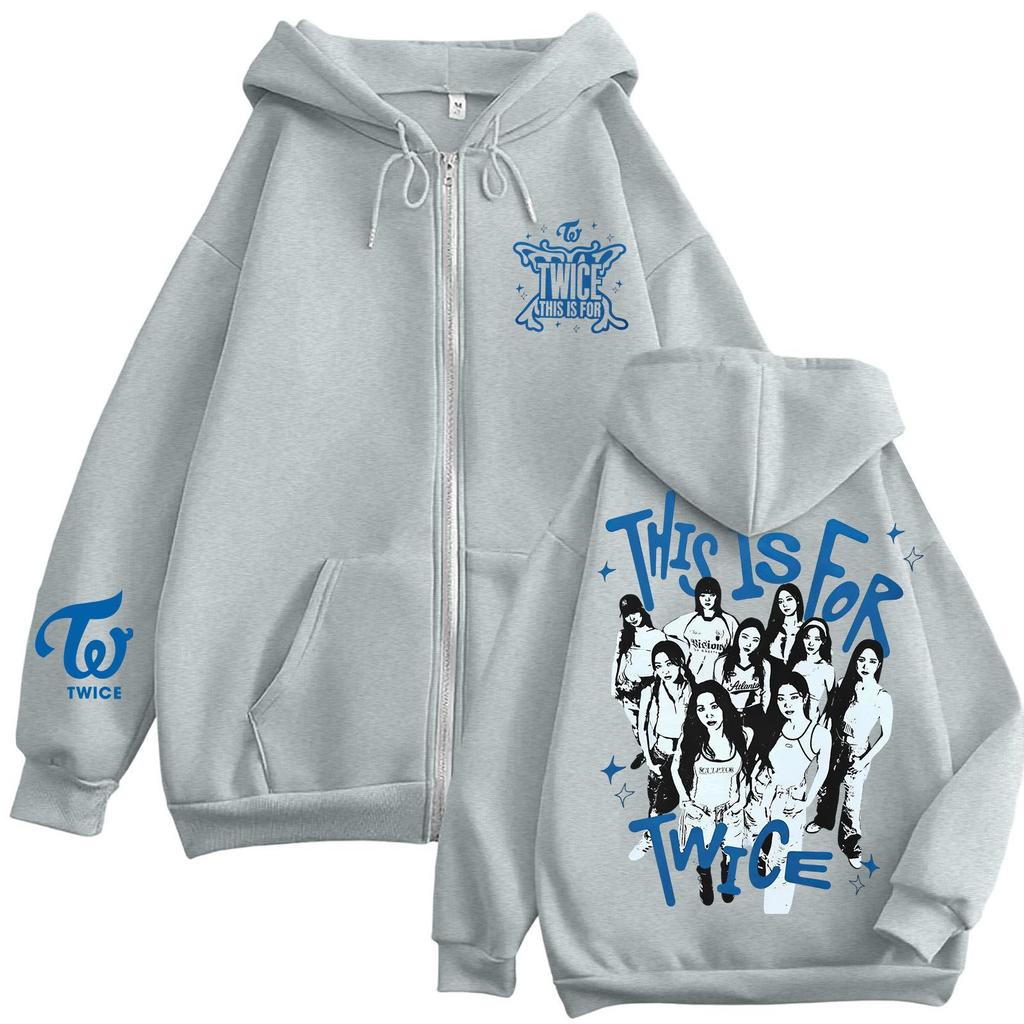 Damen Casual Mode Bedrucktes Langarm-Kapuzensweatshirt mit Reißverschluss