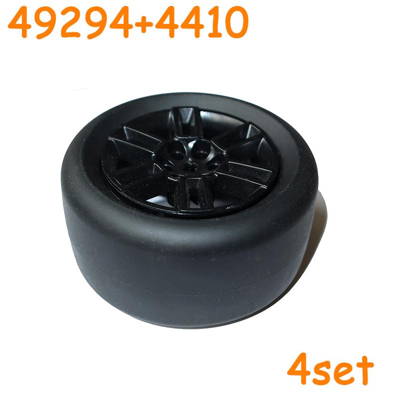 Non-Toxic 15038 49294 23798 44771 56907 4410 92912 54120 Tire Wheels Cross Car Truck Hub Technical Bricks Moc Motorcycle Building Blocks