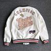 Baseball jersey boys' autumn trendy brand short leather jacket loose jacket pu leather men's outer jacket