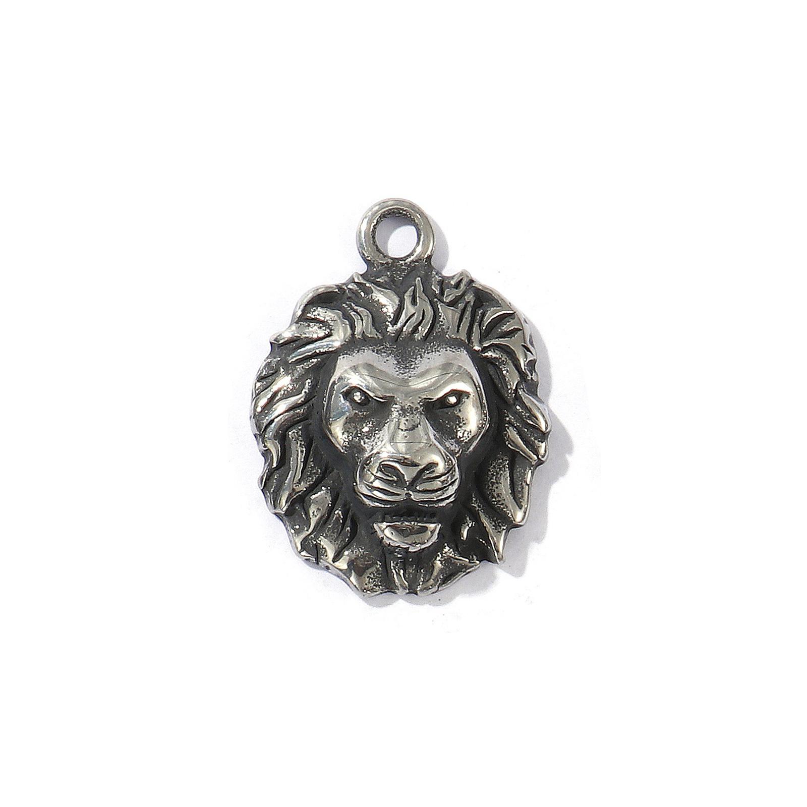 

1 Piece 304 Stainless Steel Charms Antique Silver Color Lion S /Wolf S /Tiger S Head Pendants For DIY Necklace Jewelry Making