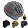 Plus Size Winter Beanie Cap Thick Warm Soft Slouchy Hat with Face Cover Cuffed Design Outdoor Cold Weather Cap