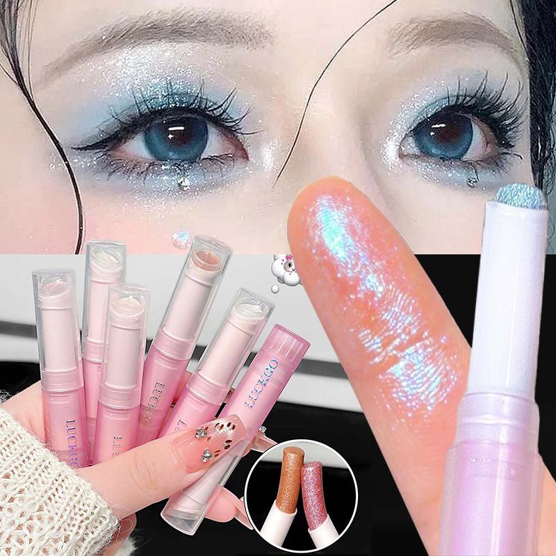 Sparkling Waterproof Eyeshadow Highlighter Pen Blue Diamond Jelly Eyeshadow Stick Glitter Pink Purple Eye Shadow Brighten Makeup