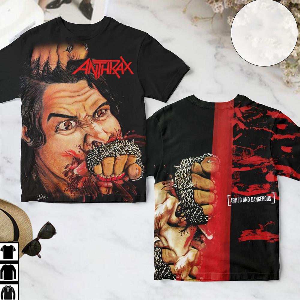 A.nth.rax Fistful Of Metal Album Cover T-Shirt All Sizes US1109 Unisex T-Shirt M