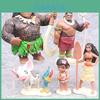 Encantador Set de 6 Figuras de Muñecas Moana Perfecto Para Fiestas Infantiles y Adornos de Tarta