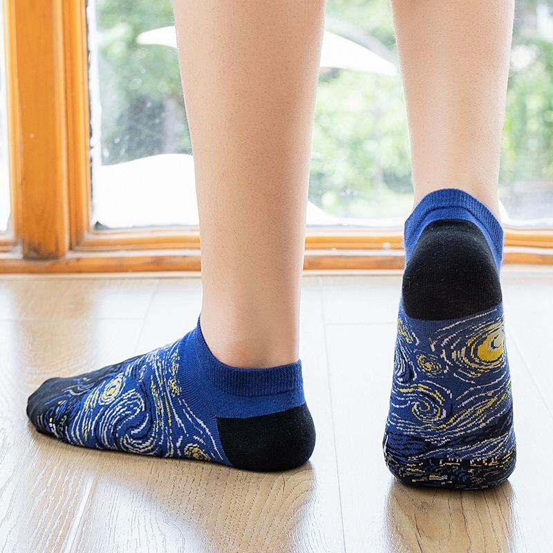 Spring and Summer Thin Men and Women Shallow Mouth Cotton Socks Fruit Animal Trend Comfortable Breathable Boat Socks