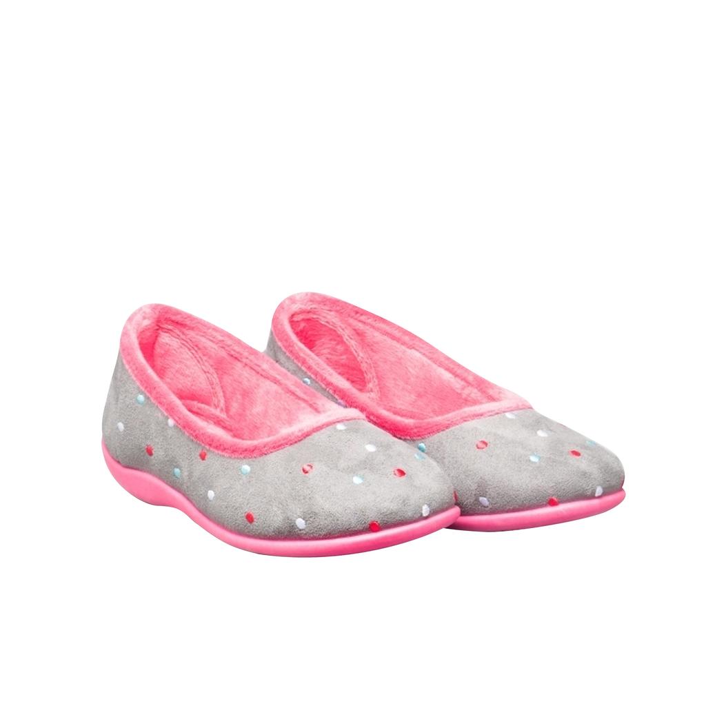 Sleepers Womens/Ladies Isla Dotted Ballerina Memory Foam Slippers