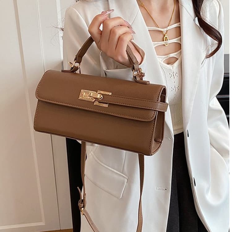 Lock Small Square Bag Women's Shoulder Handbag