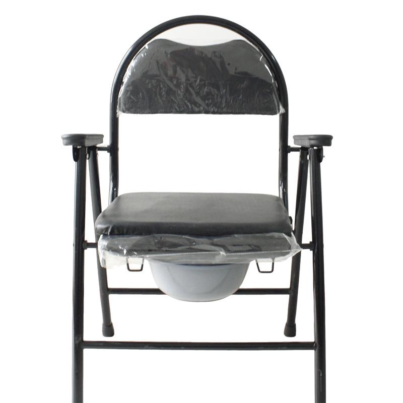 Portable Foldable Commode Chair: Non-Slip, High Load Capacity for Elderly and Pregnant Women