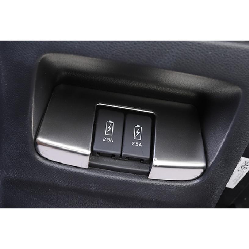 Fit For Honda CRV CR-V 2017- Cover Trim Silver Steel Rear Row USB Panel 1PCS