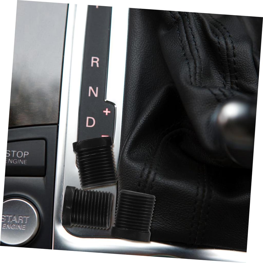 TOPPERFUN 3pcs Gear Lever Screw Shifter Adapter Gick Shifter Head Shift Knob Gear Shifter Adapter Black Plastic