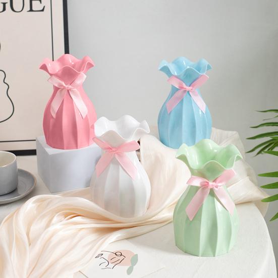 Flower Vase Simple Style High Strength Shatterproof Simulation Dried Flower Arrangement Modern Vase Desktop Decor