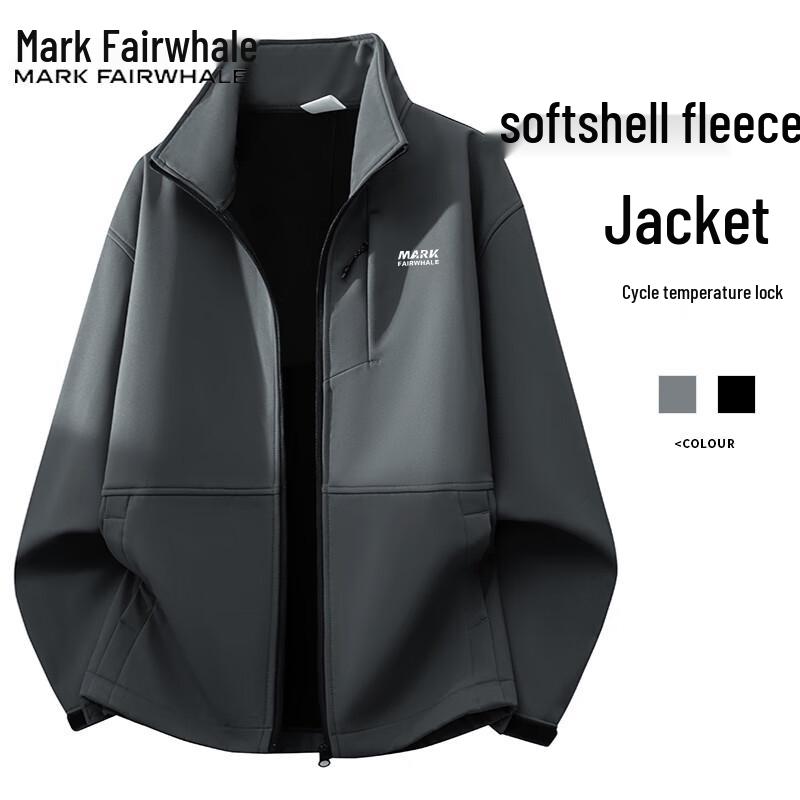 

Mark Hua Fei Men s Casual Stand Collar Softshell Fleece Outdoor Jacket 3XL