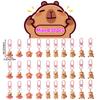 5-50Pcs Capibara Keychains Yellow Capybara Keyring For Bag Cell Phone Hanger Cute Car Key Pendant Small Gift Hairpin Accessories