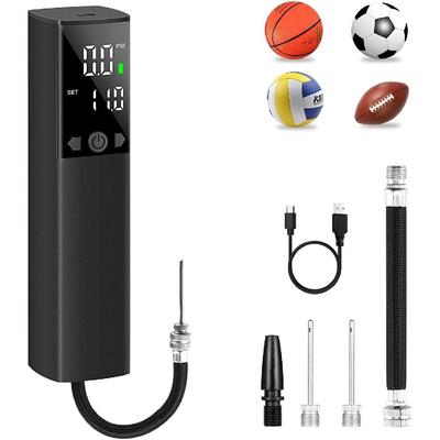 Electric Ball Pump, Basketball Air Pump with LCD Display, Air Pumps for Soccer Basketball Volleyball Rugby with Needles Accessories