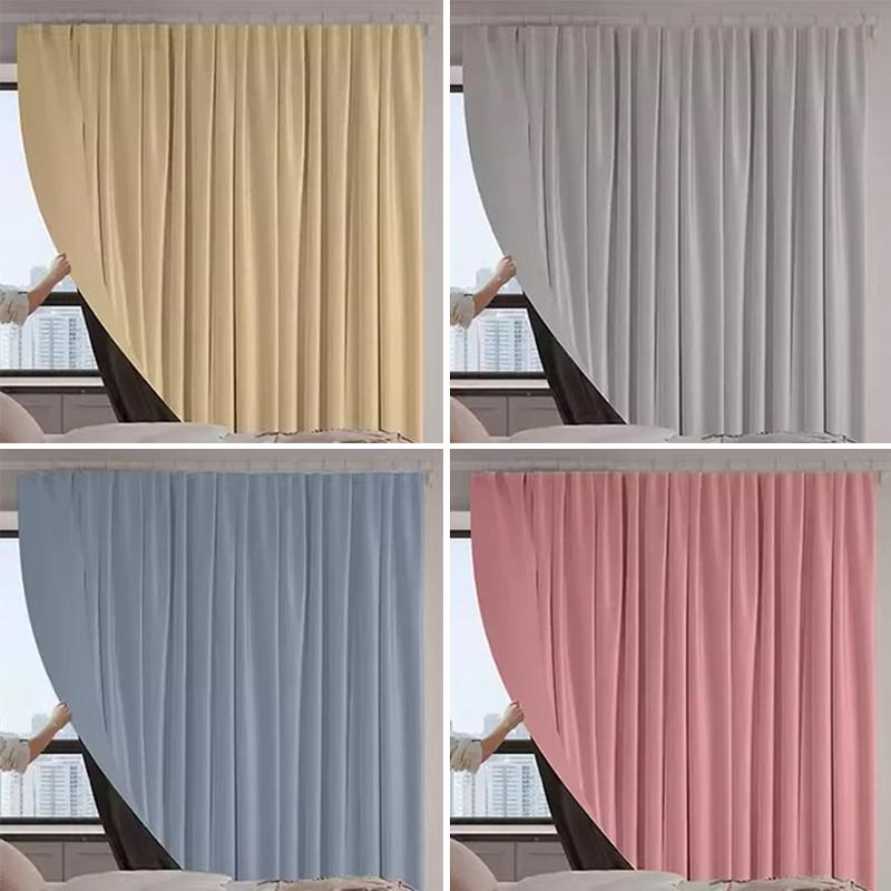 Blackout Curtains High Shading Bedroom Window Curtain With Hook Balcony Sun Protection Living Room Partition Privacy Drapes