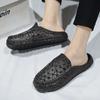 Outdoor Men's Shoe Beach Slides Flat Hole Male Slipper Low Price Rubber Clappers 2025 High Quality Fun Adult Trend Eva