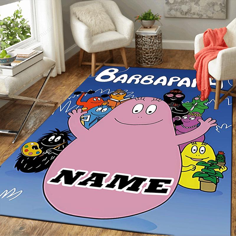 Custom 1Pc Barbapapa Adventure Rug Office Carpet Indoor Outdoor Entrance Doormat Nonslip Soft And Comfortable Living Room D9153