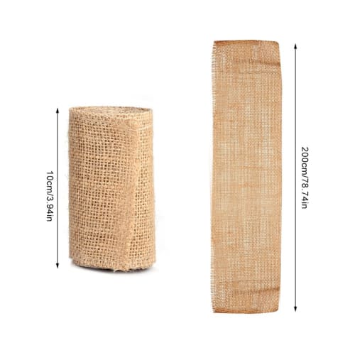 Natürliche Jute Sackleinen Tischdeko, Sackleinenrolle, Band für Stühle, Tische, Geschenke und mehr, Perfekt für Hochzeiten, Empfänge, Partys, Jubiläen, an