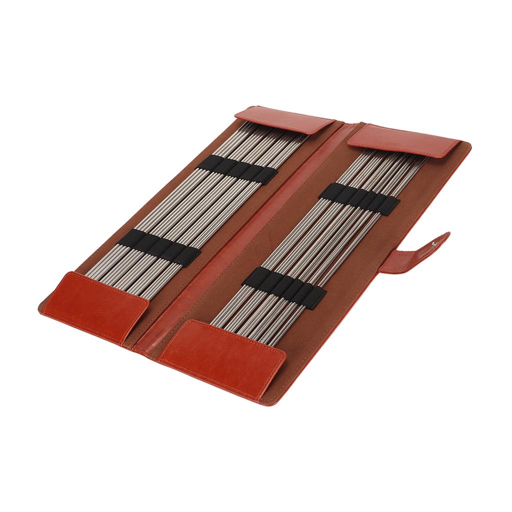 44 st Stickor Assorterad Storlek Rostfritt Stål Släta Ergonomiska Metallstickor Set