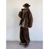 Unisex Retro Japanese Winter Cotton Jacket: College Style, Stand Collar, Loose Fit