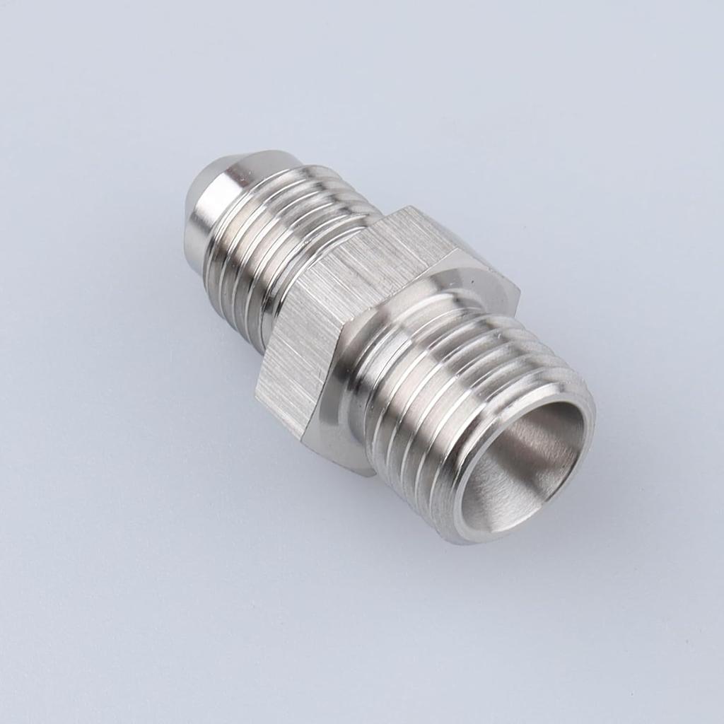 AC PERFORMANCE Male M12 x 1.25 Metric Thread to -4 AN Adapter Stainless Steel