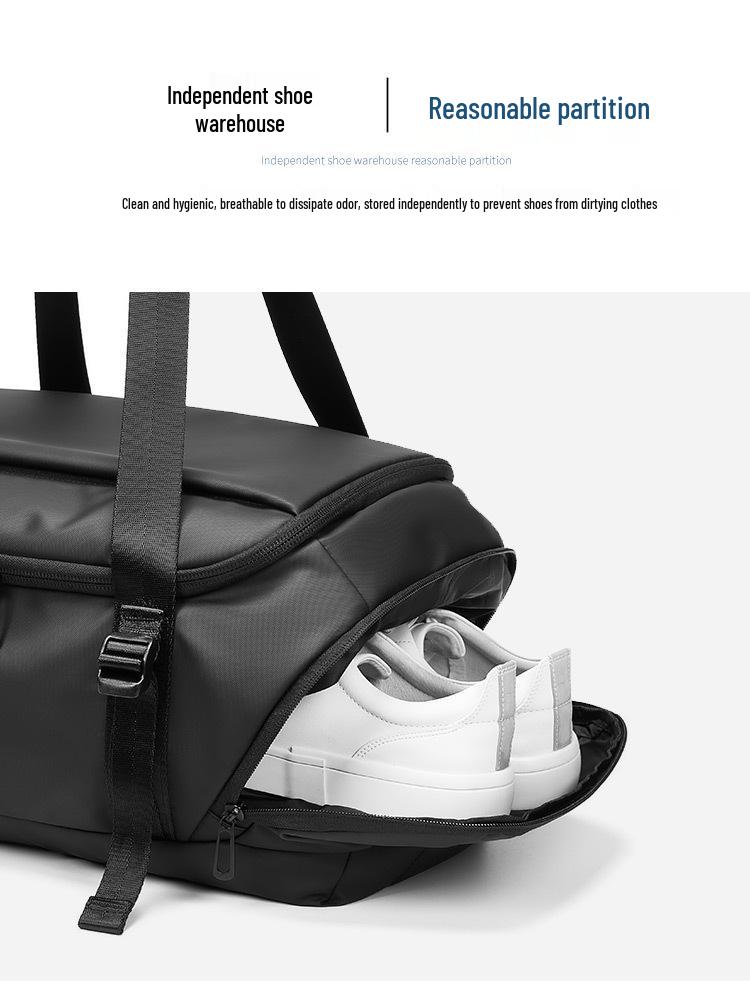 Men's Large-Capacity Multifunctional Waterproof Sports Bag: Double Shoulder, Gym, Travel, Basketball, and Football Training.