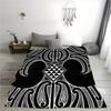 Maori Tribal Pattern Blanket, Black White Design, Soft All Seasons, Sofas Beds Cars Offices, Machine Washable, Modern Tribal Home Travel Gift