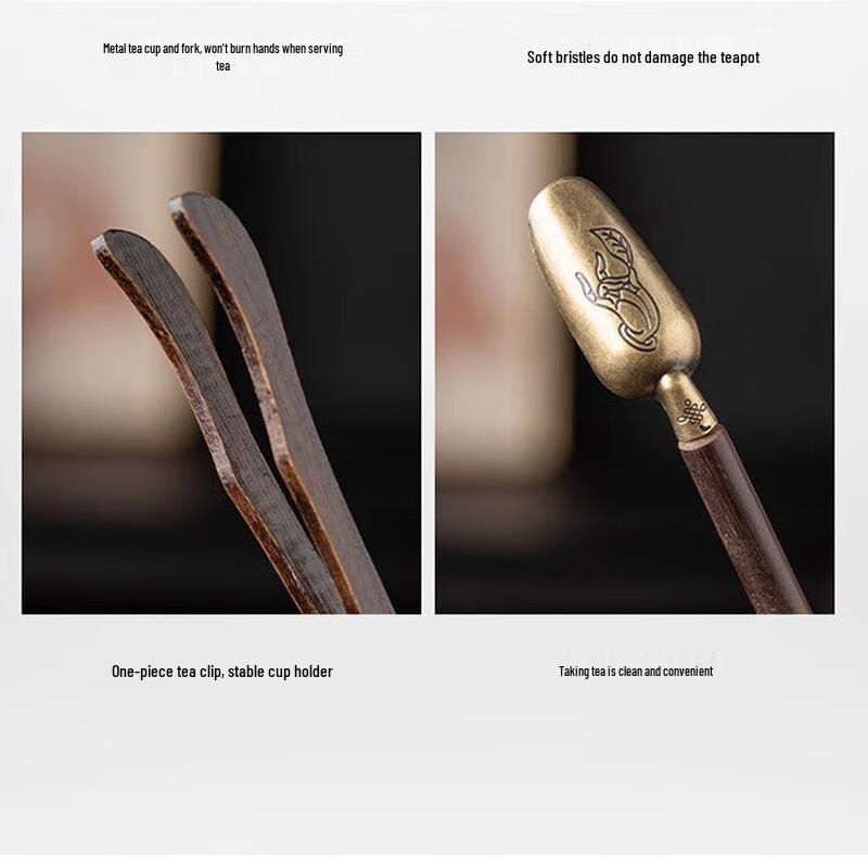 Deou Star Light Black Ebony Tea Ceremony Six Gentlemen Set