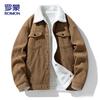 ROMON Men's Corduroy Fleece-Lined Workwear Jacket
