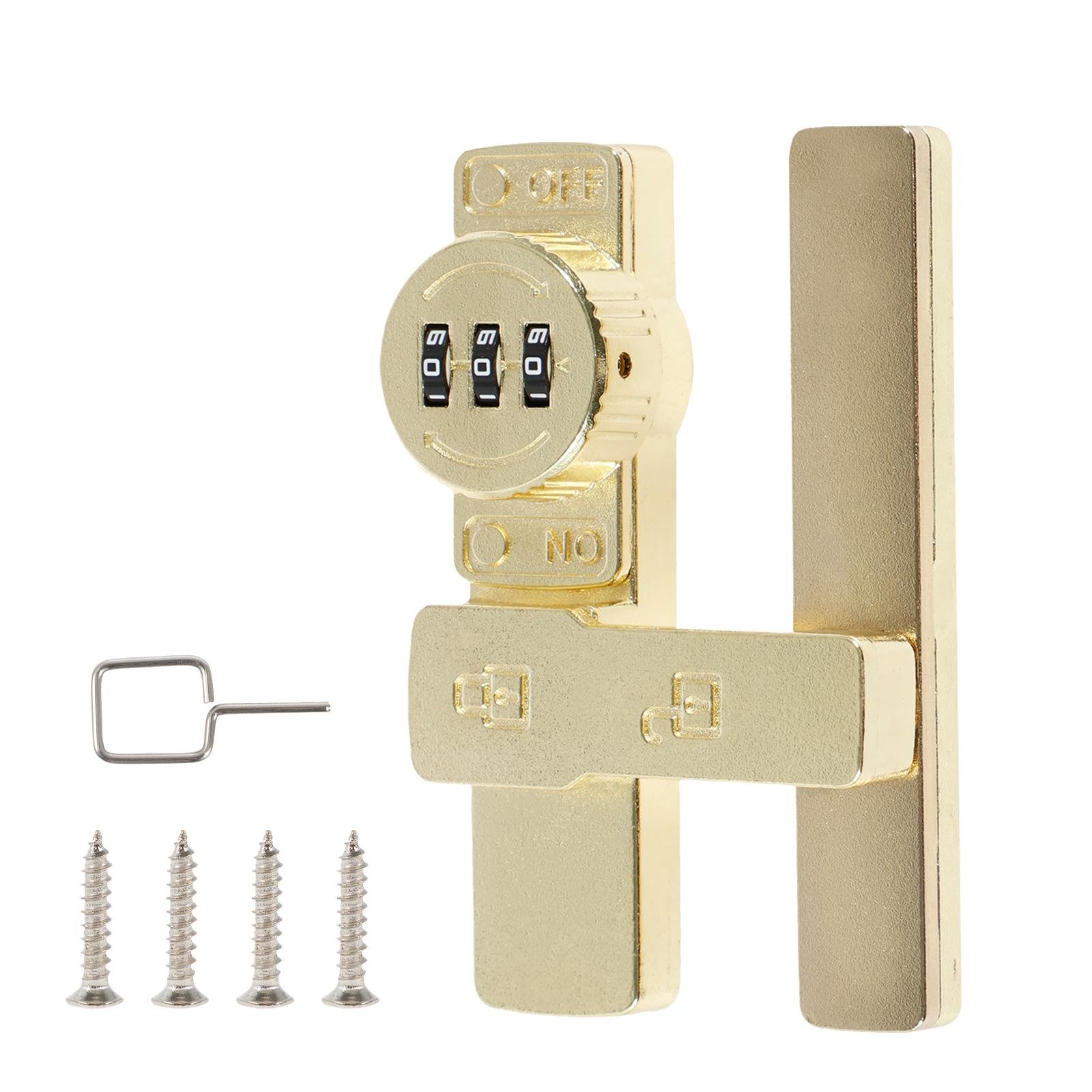 

90°/180° Flip Latch Lock 3-Digit Password Combination Safe Sliding Door Latch for Gate Barn Garage Shed Window Cabinet Liquor