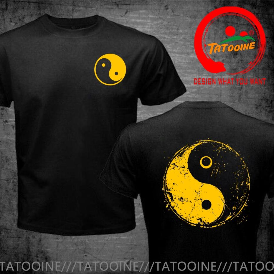 Vtipný design Yin Yang Vintage Grunge Opotřebovaný Tai Chi Tričko Unisex Móda Trendy Ležérní Oblečení Stylové Vrcholy Tričko Leisur